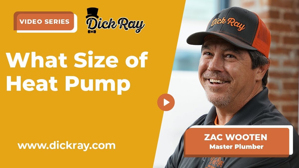 size of heat pump